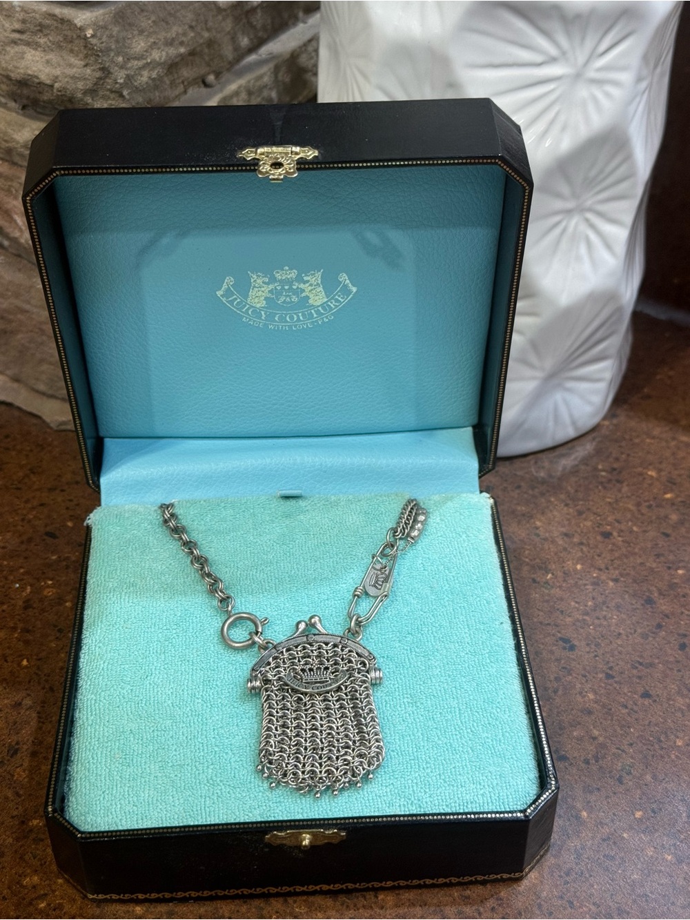 Rare Vintage Y2K Juicy Couture Chainmail Necklace in Original Box
